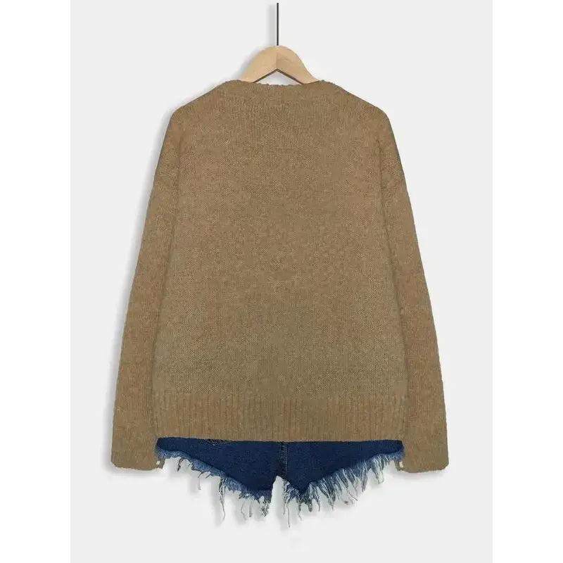 Women's Rabbit Print Drop Shoulder Crew Neck Sweater, Casual Chic Long Sleeve Round Neck Jumper for Fall & Winter, Fashion Ladies' Knitwear for Daily Wear, Women's Clothing, Sweaters for Women, Cute Tops, Knit Pullover Tops Women's Rabbit Print Drop Shoulder Crew Neck Sweater, Casual Chic Long Sleeve Round Neck Jumper for Fall & Winter, Fashion Ladies' Knitwear for Daily Wear, Women's Clothing, Sweaters for Women, Cute Tops, Knit Pullover Tops