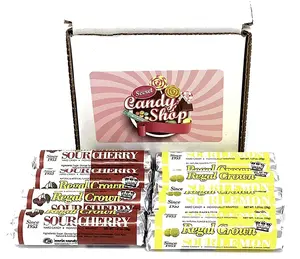 Regal Crown Candy Rolls Variety Pack of 2 Flavors (Sour Cherry & Sour Lemon) (4 of each, Total of 8)