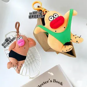 2026 new Cut Plush Keychain Cartoon Pendant Plushies Doll Bag Pendant Funny Ugly Stuffed Bag Ornaments Charm Children Gifts