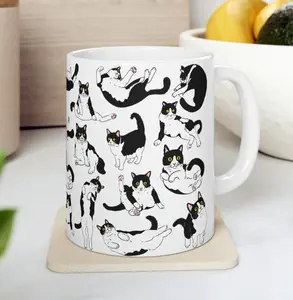 [Sale off up to 65%] Black and White Tuxedo Cat Coffee Mug 11oz and 15oz Cat Mugs Tuxedo Cat Gift for Tuxedo Gifts Black and White Tuxedo