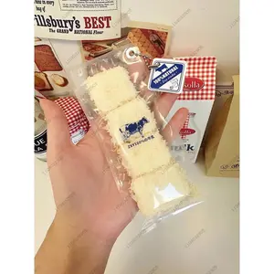 Fried Food Taba Squishy Milk Crunch Fidget Toy Soft Mochi Toast Rice Cake Squeeze Toy ASMR Sensory Toy Anti Stress For Adults