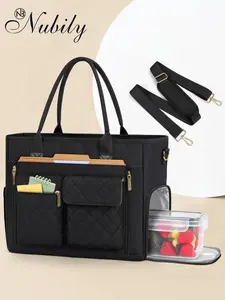 Teacher Tote Bag with Lunch Compartment, 15.6 Inch Laptop Bag for Women, Large Work Bags, Nurse Bag, Laptop Briefcase