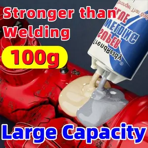 100G Heavy Duty Weld Waterproof Epoxy Casting Adhesive - Fast Repair Multi-Purpose Glue for Repairing Tile, Metal, Plastic, Ceramics, Wood - AB Epoxy Adhesive Super Glue with Accessories, Wear-Resistant, Waterproof, Oil-Resistant