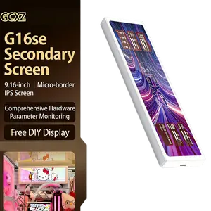 New GCXZ-9.16-inch sub-screen, suitable for Patriot Star Bright Sky Sea View Room chassis, theme customized DIY 360 water-cooled ATX computer host box without A column, monitor, pure white [G16se] cost-effective - with explosion-proof film, does not occup
