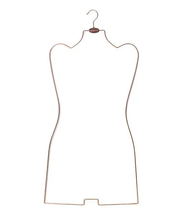 Coquette Branded Rose Gold Metal Curved Shape Clothes Hanger Organizers - Home Supplies Storage Organiser, Curved Shape Hanger