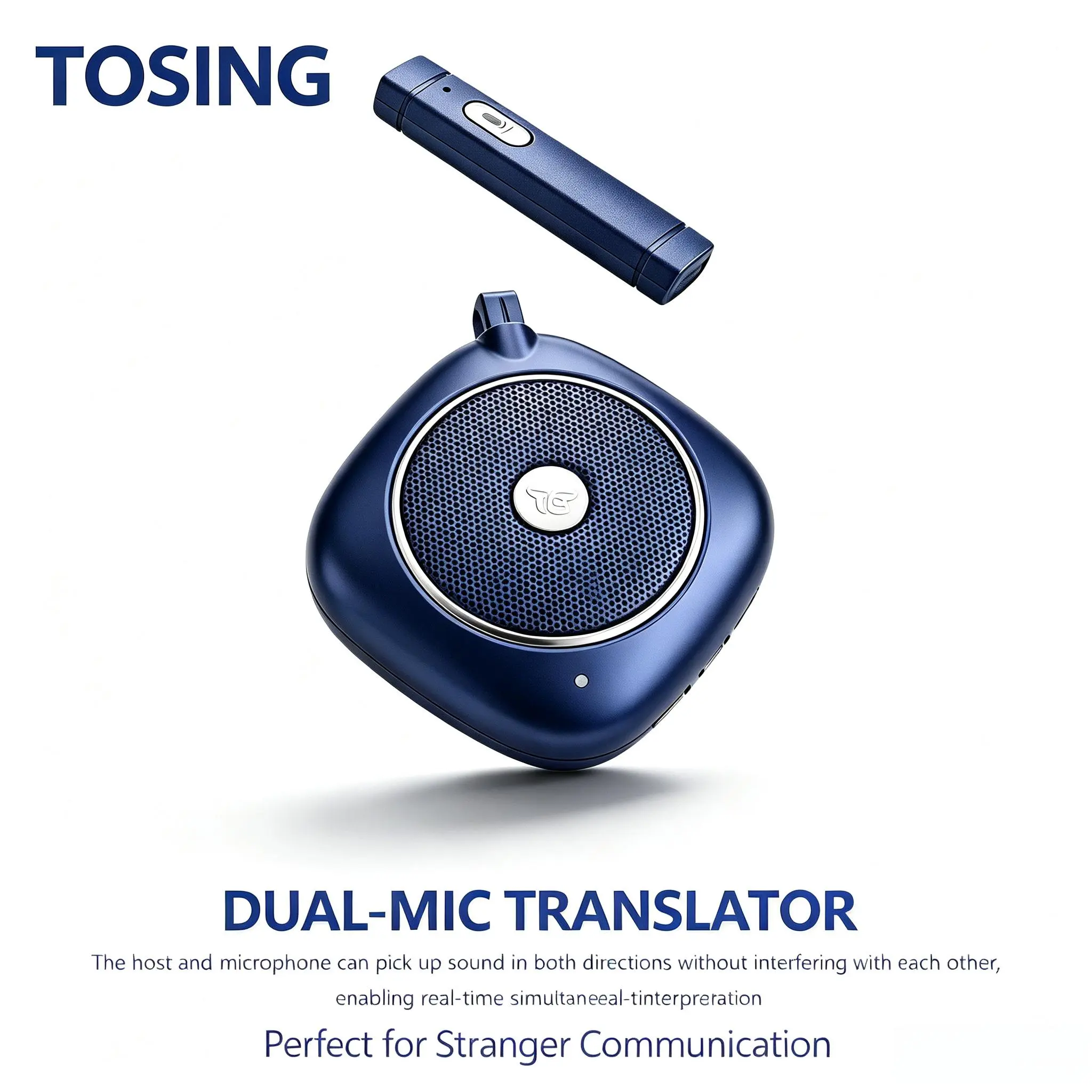 TOSING Dual-Mic AI Translator for Travel | 137+ Languages | Real-Time Translation | Compact Design | US Stock | Free AI Activation