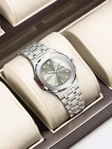 POEDAGAR Top Original Watch Night Light Date Modern Waterproof Watch Stainless Steel Quartz Women's Watch