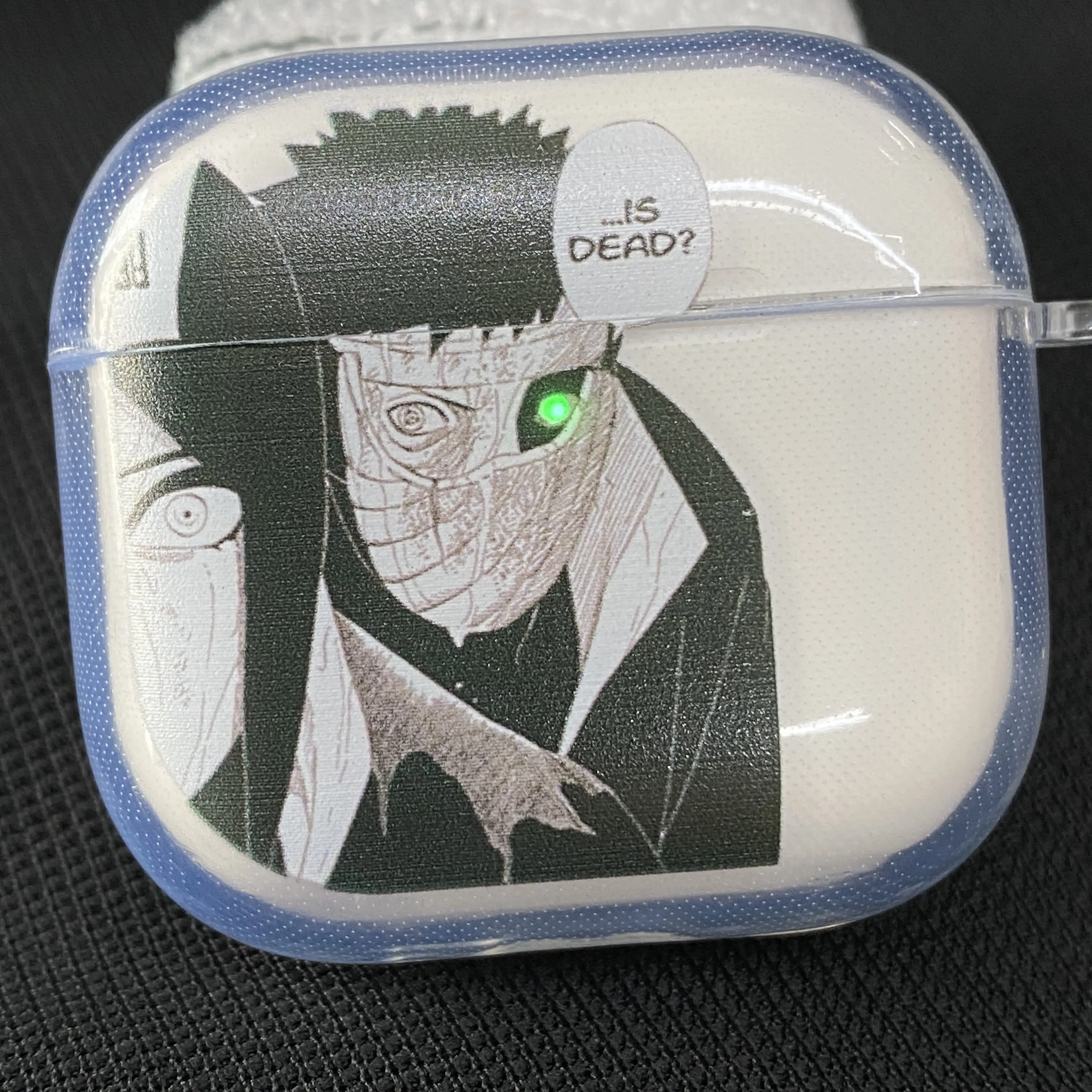 Naruto Inspired Obito Uchiha Sasuke Uchiha Cool Anime Character AirPods Case Lightweight Portable Shockproof Protection Cover for AirPods 3/4/Pro2 Otaku Accessory Trending Gift Idea for Anime Fans Shockproof Audio Portable