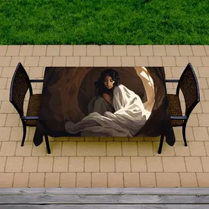 MWW C1TCLRGEYD9O99 58 x 102 in. Warm Embrace Brown Indoor & Outdoor Tablecloth for Home Decor