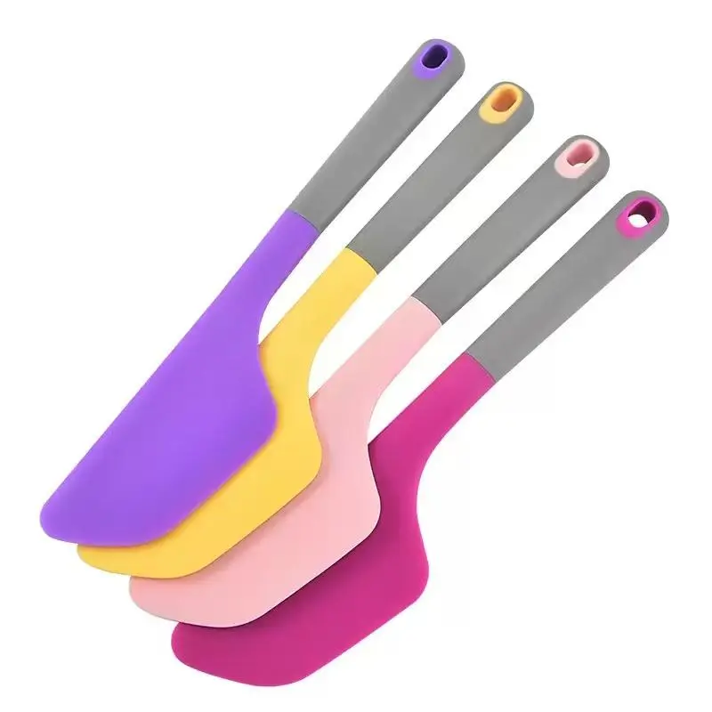 Large silicone spatula, durable and heat-resistant and easy to clean, silicone material is flexible and easy to use, ideal for stirring, spreading, baking, Ideal home kitchen tool