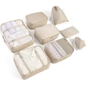 8 Set Packing Cubes for Suitcases Travel Luggage Packing Organizers