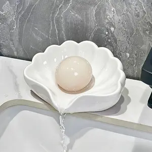 Nordic Style Shell Soap Tray, Bathroom Soap Organizer, Multi-Functional Cosmetic Jewelry Holder, Desktop Decor, Elegant Design