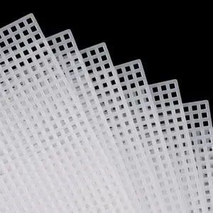 7 Sheets 13.2x10.35in 7 Count White Clear Plastic Canvas Mesh Sheets for Needlepoint Cross Stitch Crafts Embroidery Knit Crochet Projects