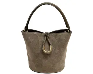 Aida Italian Suede Mini Bucket Bag