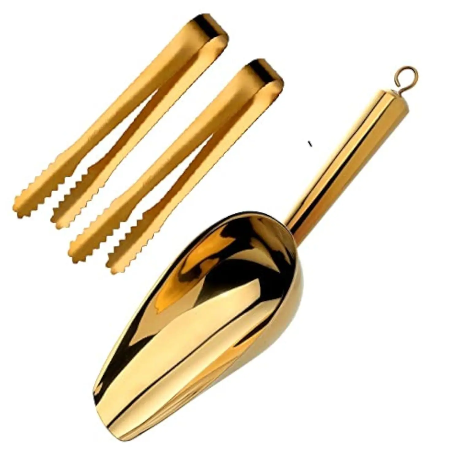 Buy Star Gold Ice Scoop, Premium Stainless Steel Cookie Scoop, Fashion Ice Scoop, Sturdy Flour Scoop, Utility Candy Scoop, Dishwasher Safe (8Oz/9 Inch) (Gold)