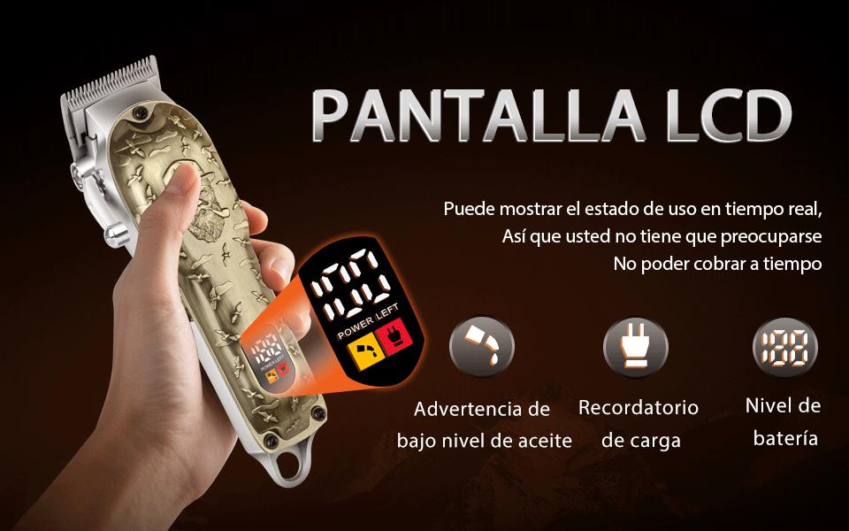 LQT All-In-One Antique Bronze Men's Hair Cutting Kit, Cordless Rechargeable Hair Clipper & Detail Trimmer with LCD Screen, Complete Home Barber Set with Travel Bag & Full Accessories, Save Money on Barbers for DIY Haircuts & Travel