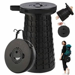 18 Inch Heavy Duty Collapsible Folding Stool, 800 Lbs Weight Capacity Lightweight 2.6lbs Portable Stool with Lock Mechanism, Compact Foldable Seat for Camping Fishing Concerts Sports Outdoor Events