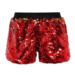2026 New Reversible Sequin Shorts for Women,Versatile Elastic Waist Loose Fit Street Style Cool and Trendy Womens Sequined Short