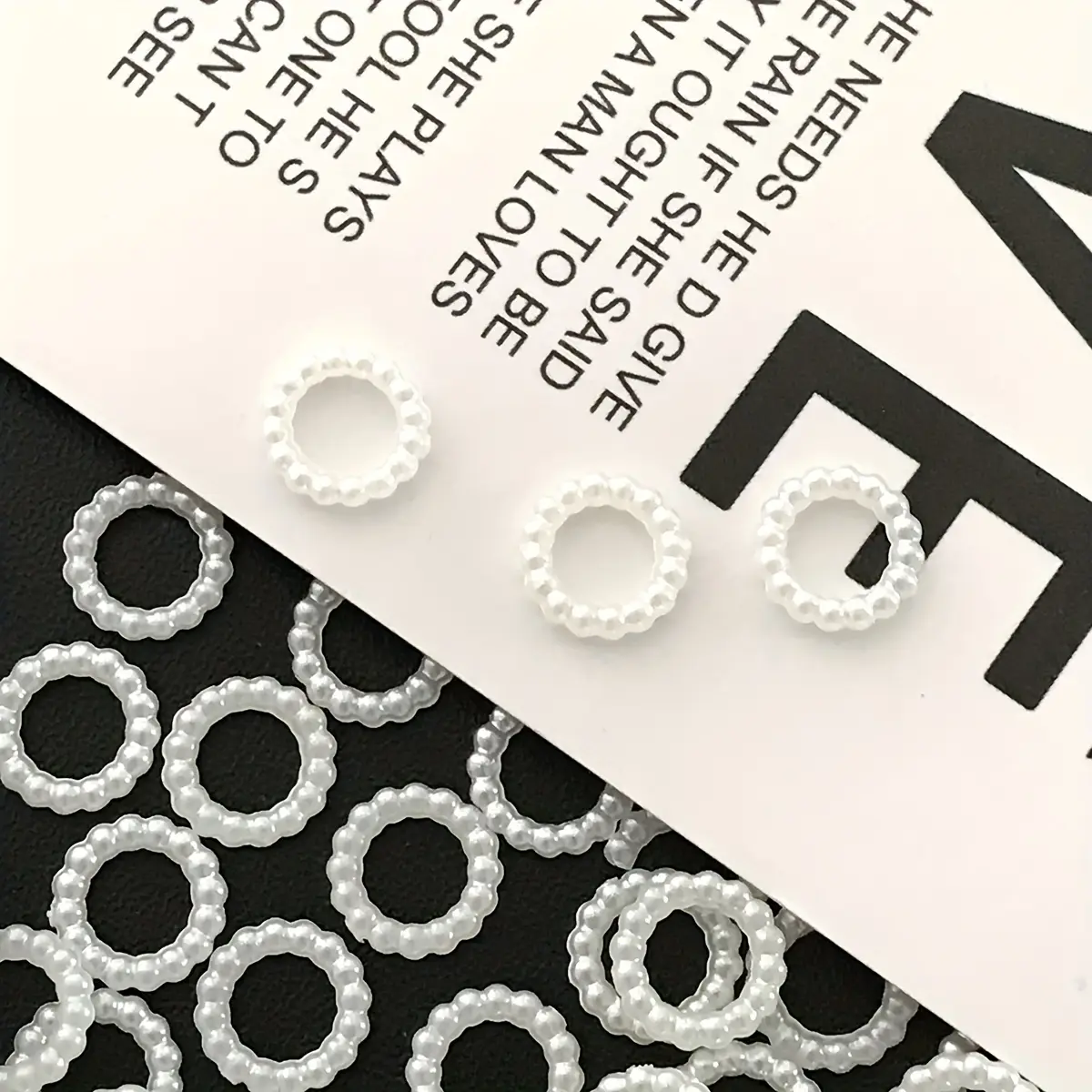 Hoop Earrings Beads Handmade Accessories For Jewelry Making Diy Vintage Ins Style Versatile Decoration Loose Beads