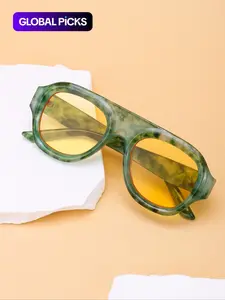 Unisex Retro Eyeglasses, Trendy Vintage Eyewear for Everyday Use, Fashion Accessories for Outdoor Activities