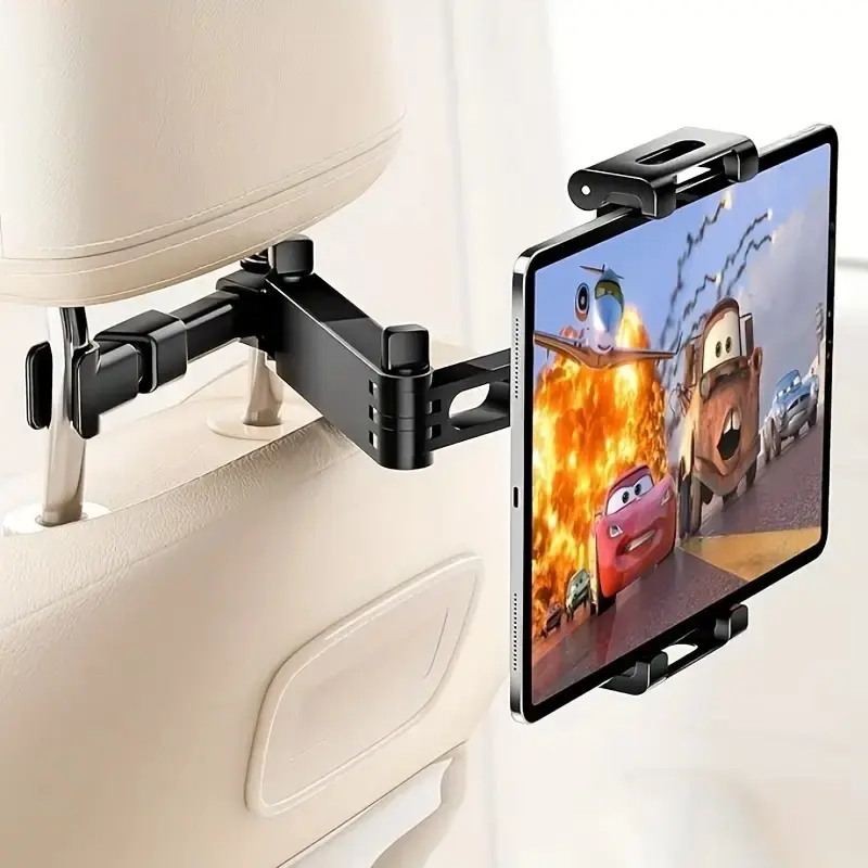 Car Headrest Tablet Stand 360 Degree Rotation | 3-in-1 | 360 Degree Rotation | For Road Travel | Suitable For 4.7-11 Inches | The Perfect Holiday Gift