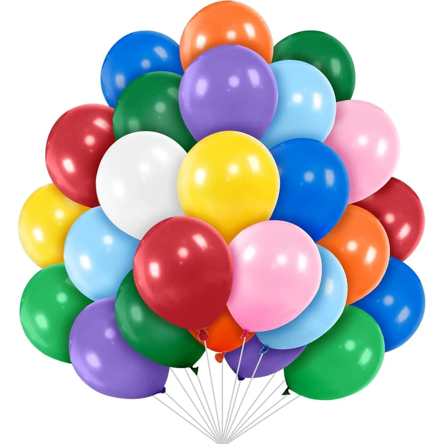 200-Piece Mini Rainbow Balloons 5-Inch Assorted Colors for Parties, Weddings & Baby Showers