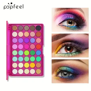 40 Color Eyeshadow Palette, Glitter, Shimmer and Matte Shades, Professional Makeup Set, Natural and Highlight Colors, Mixed System, Cosmetic