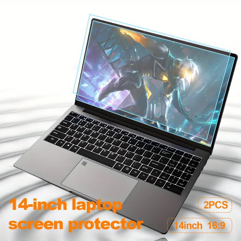 Samidann 2Piece 14Inch 16:9 HD Laptop Screen Protector Durable Protective Cover Anti Fingerprint Blue Light Barrier Scratch Resistant