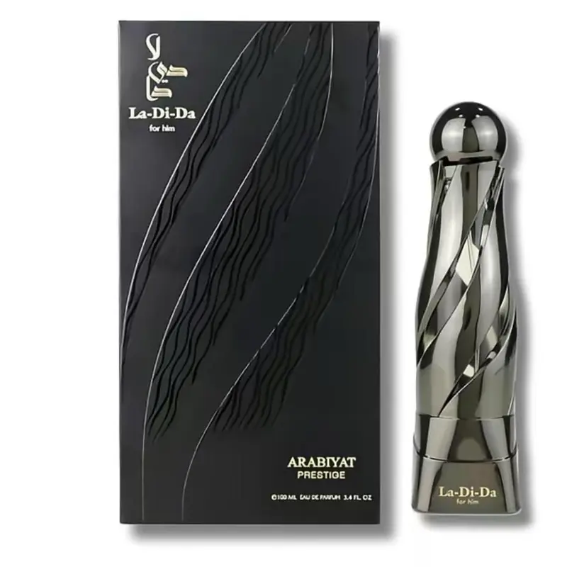 Arabiyat Prestige La-Di-Da Eau de Parfum Spray for Men, 3.4 Oz (100 ml) Long-Lasting Luxury Fragrance with Top Notes Geranium, Bergamot, Grapefruit