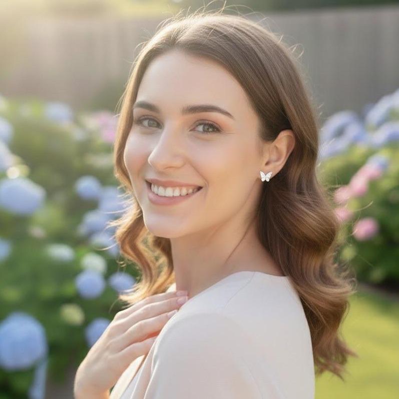 SunFeel The "Clean Girl" Essential: Minimalist Butterfly stud earrings for the ultimate effortless look. Upgrade your daily stack with these Copper Butterfly Studs. The perfect "Clean Girl" aesthetic.