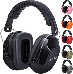 Noise Cancelling Ear Muffs for Adults, SNR 33dB Hearing Protection, Adjustable Safety Earmuffs for Construction