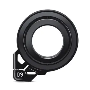 Aluminum alloy magnetic ring stand, ultra-thin, strong N52 magnet, back-mounted, portable, multi-angle adjustable, double-sided magnetic attachment