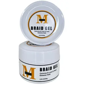 Manu Royal Touch Locks Braid Gel 8.8 oz , Braiding Gel , Braiding Gel Maximum Hold ,Extreme Hold High Shine Frizz & Flake-Free Edge Control for Braids Locks Twists Cornrows Haircare Braid Gel
