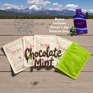 6- Day (4) bran REIMAGINED & 1 Day Uuth + 1 Bonus Reserve Snap - 6 Packets total - VARIETY ALL FLAVORS Tea Beverage Supplement Energy, C Vitamin