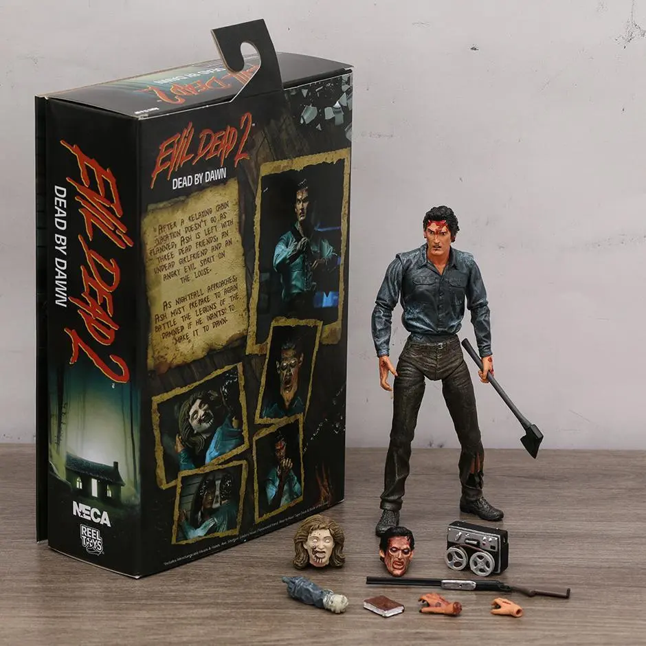 NECA Evil Dead 2 Ultimate Ash Williams 6.69 in (17cm) PVC Figure, Tabletop Home Decor Display Piece for Horror Fans