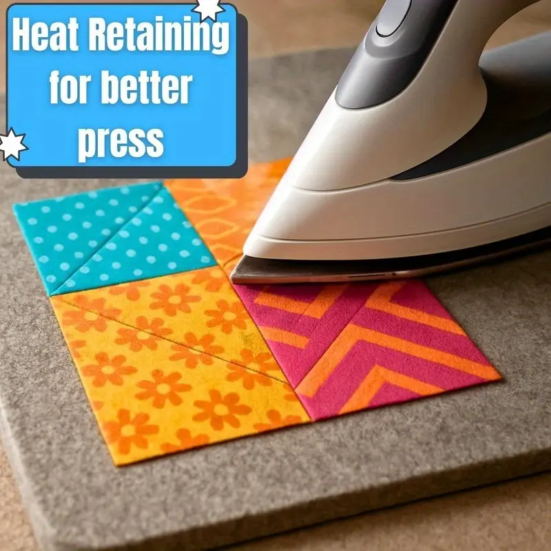 Pressing Pad – Thick Ironing Mat for Quilting & Sewing - Perfect for Retreats, Travel & Home - Sewing Room Notions & Supplies - Best Mat Retains Heat to Press Fabric