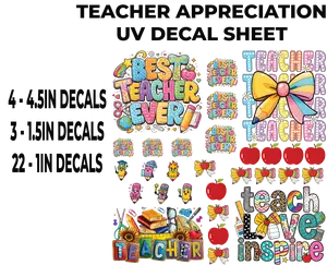 TEACHER APPRECIATION UV DECAL SHEET