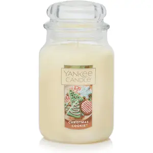Christmas Cookie Scented, Classic 22Oz Large Jar Single Wick Candle, over 110 H Yankee Candle Company