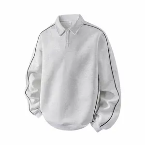 Men's Heavyweight Loose Fit Polo Shirt with Lapel Collar, Casual Fashion Pullover, Made from Premium Fabric for Comfort and Breathability, Available in Plus Sizes S-5XL, Suitable for Autumn and Winter Wear, Ideal for Everyday Use, Gift Option Menswear Top