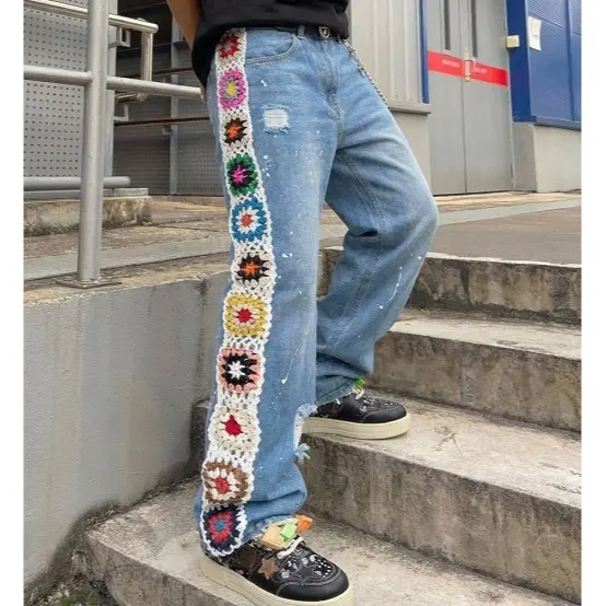 Pattern Embroidery Blue