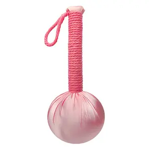 Pink Massage Foam Roller Mini Yoga Stick with Rope Handle for Relaxation and Therapy - Pink Color Design