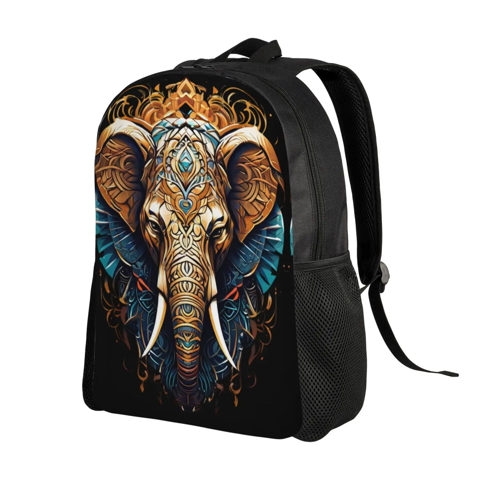 elephant Stylish Unisex Backpack Full Print Water Resistant 15 Laptop
