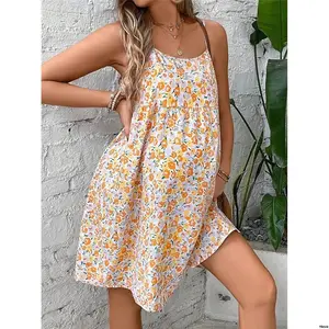 tiktokMaternityAlloverFloralPrintCamiDress