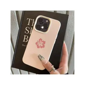 Flower 1pc TPU Material Pink Hibiscus Pattern Smartphone Case Suitable For IPhone17/IPhone17 Air/IPhone17 Pro/IPhone17 Pro Max/16 Pro Max/15 Pro Max/14 Pro Max/13 Pro Max/12 Pro Max/11 Pro Max Waterproof Shockproof Anti-Fall Scratch Resistant