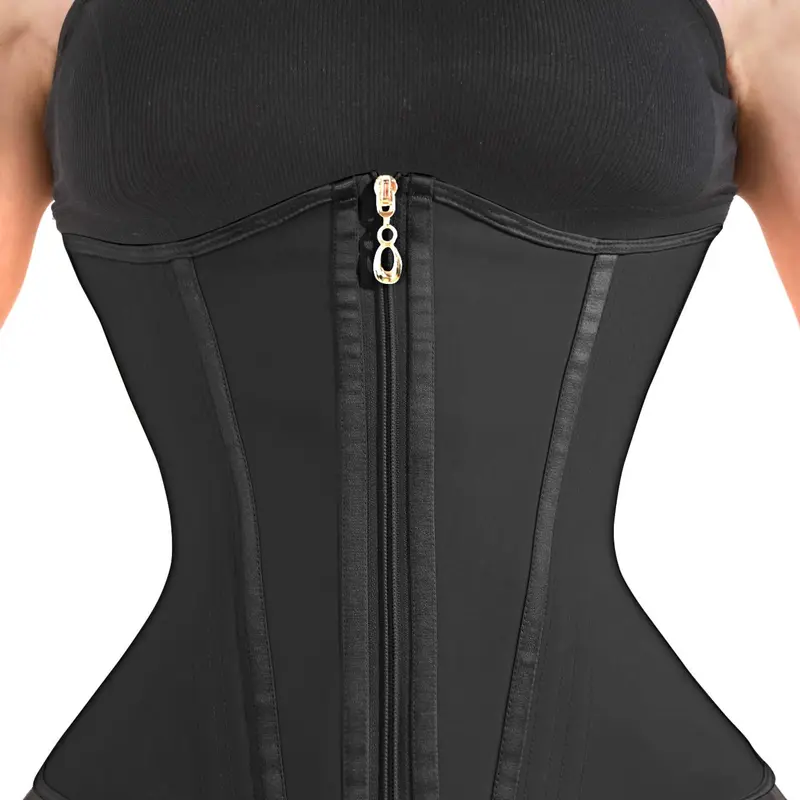 Women's Solid Zipper Front Waist Trainer, High Stretch Tummy Control Shaper, Tummy Tuck Shaper for Postpartum Recovery, High Waisted Shapewear, High Compression Shapewear, Women's Shapewear for Daily Wear, High Waist Shaping, Shapewear Body Sculpting