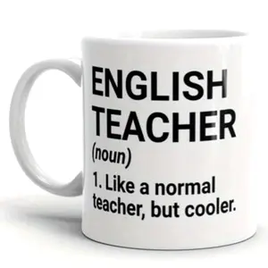1pc 11oz English Teacher Mug, Funny Gift for English Teacher