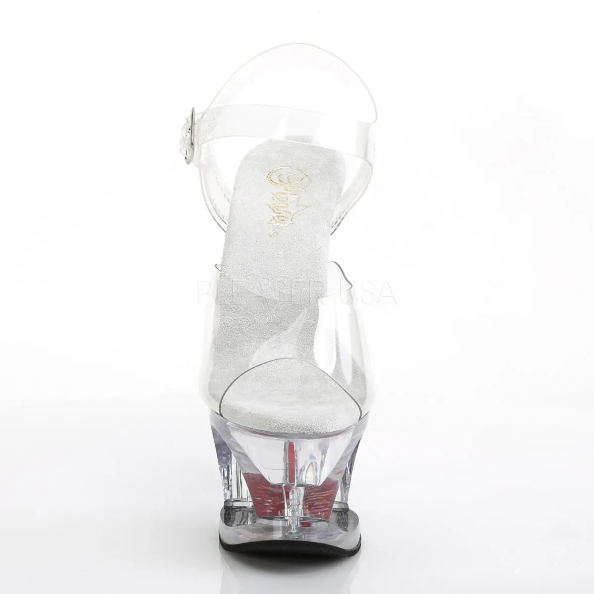 7 Inch Heel MOON-708HRS Clear Red