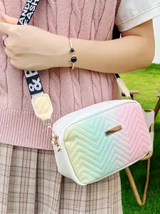 Women's Fashion Gradient Color Crossbody Bag, Single Shoulder Bag, Square Shape, Stylish and Trendy, Perfect for Daily Use