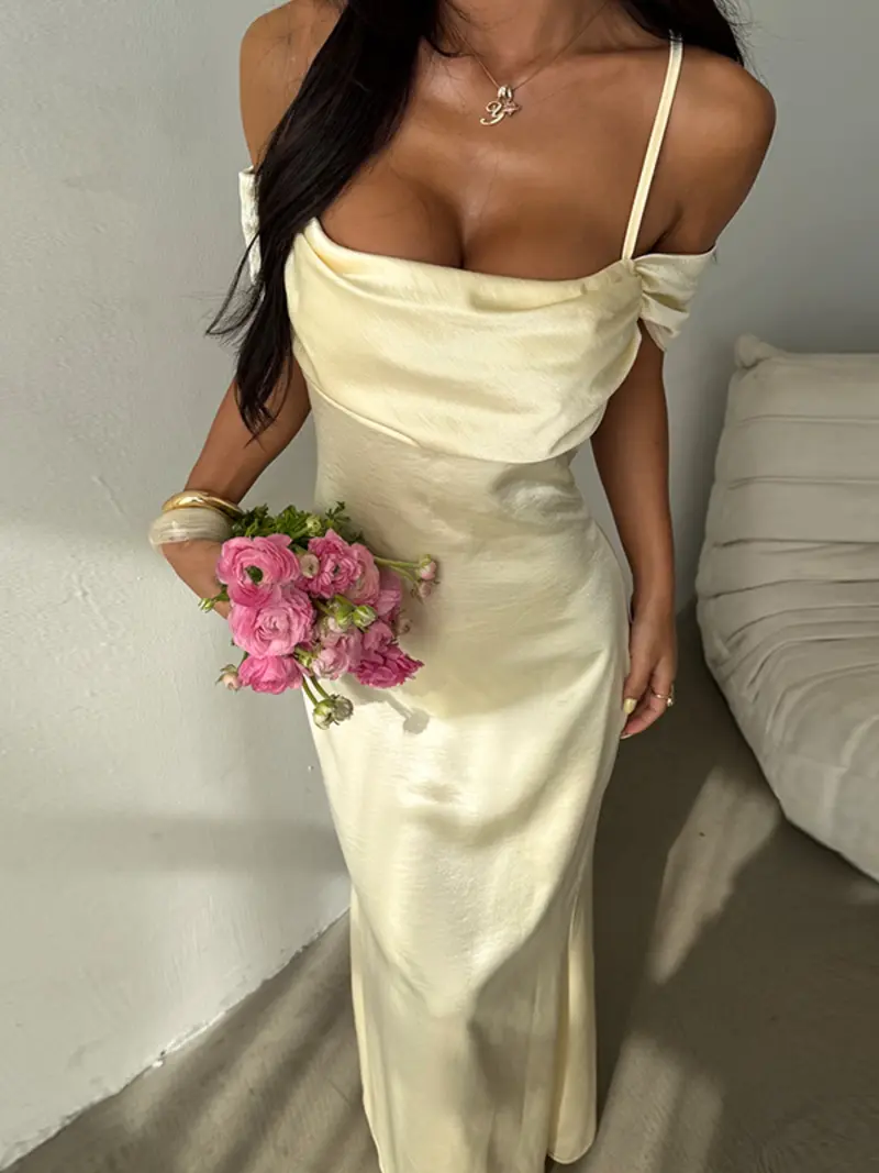 backless satin gown - TikTok Shop