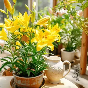 Yellow Asiatic Lilies | Strong bulbs in zones 3 to 9 that grow vigorously. Heat-resistant and easy to care for, they bring vibrant colors and repetitive flowers to containers or landscapes with minimal effort.